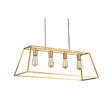 Reuten Gold Steel 4 Light Linear Pendant